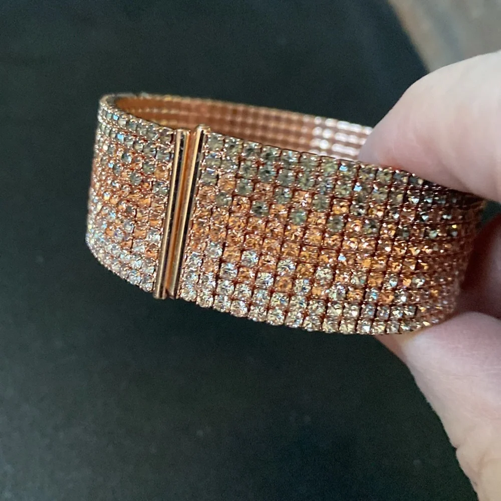 Rose Gold Cuff Bracelet - Picture 4 of 12